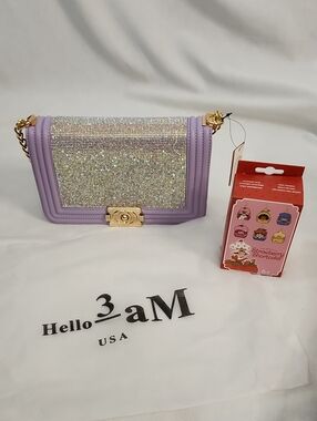 Hello3am Embellished Shoulder Bag With LF Strawberry Shortcake Bag Charm